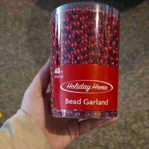 Red & Clear Bead Garland
